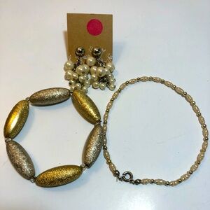 Vintage & Handmade Jewelry Bundle – Bracelet, Anklet & Earrings